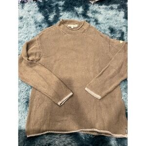 Quiksilver Edition Mens Mock Neck Knit Sweater Pullover‎ Casual Brown